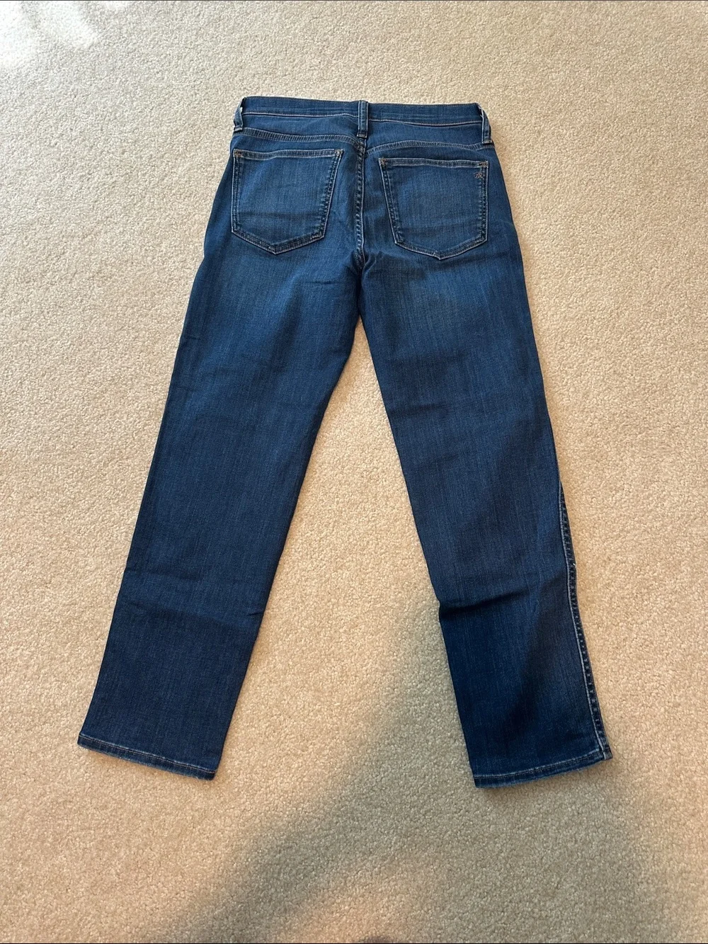 Madewell Women's Straight Leg Jeans in Dark Blue Wash